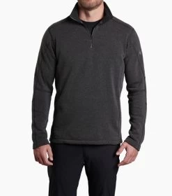 Revel 1/4 Zip - Men's -Camping shops 1010960133 Kuhl RevelQuarterZip Steel Mens Front