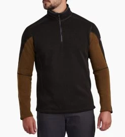 Revel 1/4 Zip - Men's -Camping shops 1010960281 Kuhl RevelQuarterZip CharcoalGrain Mens Front