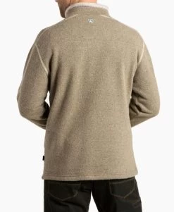 Europa 1/4 Zip Fleece - Men's -Camping shops 1016220034 Kuhl EuropaQuarterZipFleece Oatmeal Mens Rear