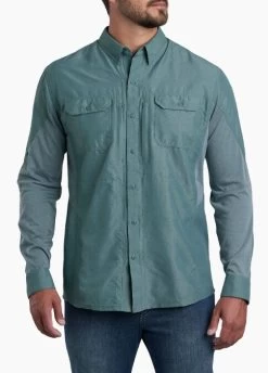 Airspeed Long-Sleeve - Men's -Camping shops 1021210151 Kuhl AirspeedLongSleeve DeepWaters Mens Front
