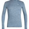 SALEWA Puez Melange Dry LS Tee -Camping shops 1035966465 Salewa PuezMelangeDryLSTee PoseidonMelange Mens Front