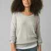 Prana Milani V-Neck - Women's -Camping shops 1035968391 Prana MilaniVNeck Grey Wmns Front