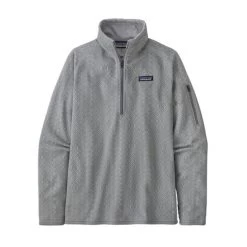 Patagonia Better Sweater 1/4 Zip - Women's -Camping shops 1035981788 Better Sweater 1.4 Zip Frozen Jaquard Salt Grey W Front Copy