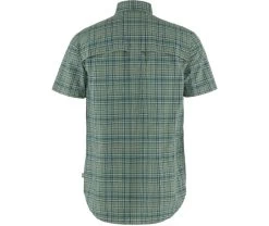 FJÄLLRÄVEN Abisko Hike Shirt Short-Sleeve - Men's -Camping shops 1035986575 Fjallraven AbiskoHikeShirtSS ArcticGreenPatinaGreen Mens Rear