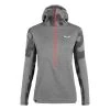 SALEWA Boe AM Half-Zip - Women's -Camping shops 1035986867 Salewa BoeAMHalfZip HthrGrey Wmns Front