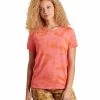 Primo Short-Sleeve Crew - Women's -Camping shops 1035988949 ToadAndCo PrimoShortSleeveCrew BegoniaMarigoldTieDye Wmns Front