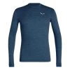 SALEWA Puez Melange Dry Long-Sleeve Tee - Men's -Camping shops 1035989958 Salewa PuezMelangeDryLongSleeveTee DarkDenimMelange Mens Front