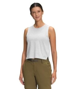 The North Face Dawndream Relaxed Tank - Women's -Camping shops 1035990744 TheNorthFace DawndreamRelaxedTank GardeniaWhiteHeather Wmns Front