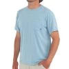 Bamboo Flex Pocket Tee - Men's -Camping shops 1035992875 FreeFly BambooFlexPocketTee HeatherTide Mens Front