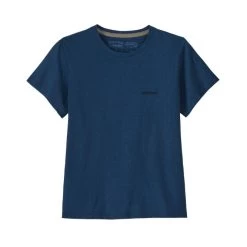 Patagonia P-6 Logo Responsibili-Tee - Women's -Camping shops 1035995406 Patagonia P6LogoResponsibiliTee WavyBlue Wmns Rear