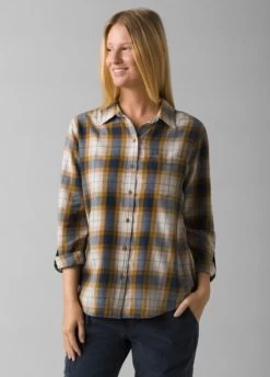 Prana Alfie Flannel Top - Women's 5 Prana Alfie Flannel Top - Women's -Camping shops 1035997905 Prana AlfieFlannelTop Latte Wmns Front
