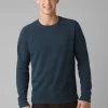 Prana Cardiff Fleece Crew - Men's -Camping shops 1035998089 Prana CardiffFleeceCrew DarkSkyHeather Mens Front