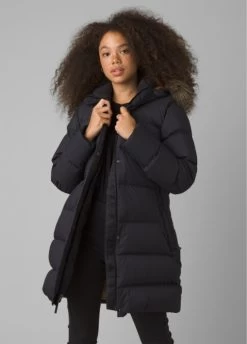 Camping shops -Camping shops 1035998099 Prana KromataLongJacket Black Wmns Front