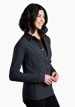 Aurora Shirt-Jac - Women's -Camping shops 1035998677 Kuhl AuroraShirtjak Black Wmns Side
