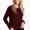 Sonata Pointelle Sweater - Women's -Camping shops 1035998769 Kuhl SonataPointelleSweater Cinnamon Wmns Front