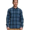 The North Face Arroyo Light Weight Flannel - Men's -Camping shops 1035999830 TheNorthFace ArroyoLightweightFlannel ShadyBlueMediumIconPlaid2 Mens Front