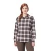 Royal Robbins Lieback Organic Cotton Flannel Long Sleeve - Women's -Camping shops 1036000986 RoyalRobbins LiebackOrganicCottonFlannelLongSleeve CharcoalTimberClovePlaid Wmns Front