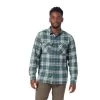 Royal Robbins Lost Coast Flannel Plaid Long Sleeve - Men's -Camping shops 1036001188 RoyalRobbins LostCoastFlannelPlaidLongSleeve RiverRockRockportPlaid Mens Front