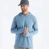 Clearwater Hoody - Men's -Camping shops 1036005461 Freefly ClearwaterHoody BlueFog MEns Front