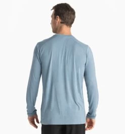 Bamboo Lightweight Long-Sleeve - Men's -Camping shops 1036005482 Freefly BambooLightweightLongSleeve BlueFog Mens Rear