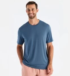 Bamboo Motion Tee - Men's 14 Bamboo Motion Tee - Men's -Camping shops 1036005499 Freefly BambooMotionTee SlateBlue Mens Front
