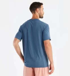 Bamboo Motion Tee - Men's 15 Bamboo Motion Tee - Men's -Camping shops 1036005499 Freefly BambooMotionTee SlateBlue Mens Rear