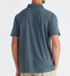 Bamboo Heritage Polo - Men's 9 Bamboo Heritage Polo - Men's -Camping shops 1036005513 Freefly BambooHeritagePolo SlateBlue Mens Rear