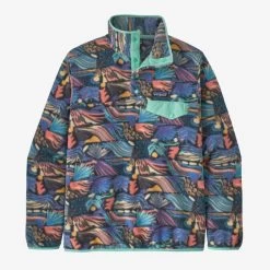 Patagonia Lightweight Synchilla Snap-T Pullover - Women's -Camping shops 1036006023 Patagonia LightweightSynchillaSnapTFleecePullover JoyPitchBlue Wmns Front