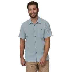 Patagonia A/C Shirt - Men's -Camping shops 1036006125 Patagonia ACShirt SteamBlue Mens Front