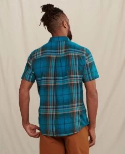 Smythy Short-Sleeve Shirt - Men's -Camping shops 1036006594 ToadandCo SmythyShortSleeveShirt Curacao Mens Rear