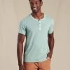Primo Short-Sleeve Henley - Men's -Camping shops 1036006642 ToadandCo PrimoSSHenley PaleSlate Mens Front