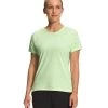 The North Face Dawndream Short-Sleeve - Women's -Camping shops 1036007073 TheNorthFace DawndreamShortSleeve LimeCreamHeather Wmns Front