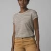 Prana Cozy Up T-Shirt - Women's -Camping shops 1036009139 Prana CozyUpTShirt RainbowStripe Wmns Front