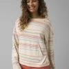Prana Cozy Up Suncation Top - Women's 2 Prana Cozy Up Suncation Top - Women's -Camping shops 1036009226 Prana CozyUpSuncationTop CanvasMultiStripe Wmns Front