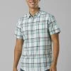 Prana Groveland Shirt - Men's -Camping shops 1036009282 Prana GrovelandShirt Aqua Mens Front