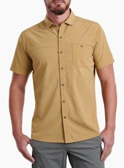 Optimizr Short-Sleeve - Men's -Camping shops 1036011028 Kuhl OptimizrShortSleeve HoneyMaple Mens Front