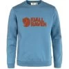 FJÄLLRÄVEN Fjällräven Logo Sweater - Men's -Camping shops 1036011763 Fjallraven FjallravenLogoSweater DawnBlue Mens Front